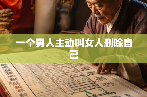 一个男人主动叫女人删除自己 一个男人主动叫女人删除自己