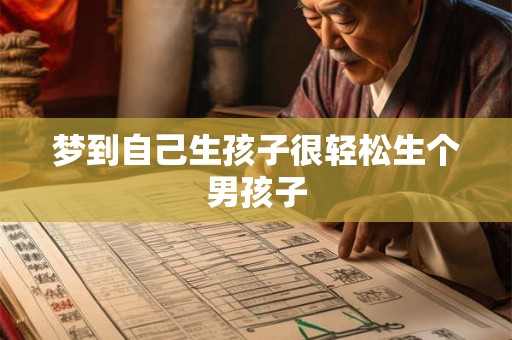梦到自己生孩子很轻松生个男孩子