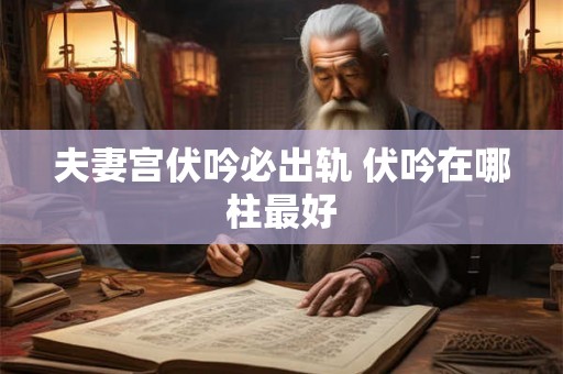夫妻宫伏吟必出轨 伏吟在哪柱最好