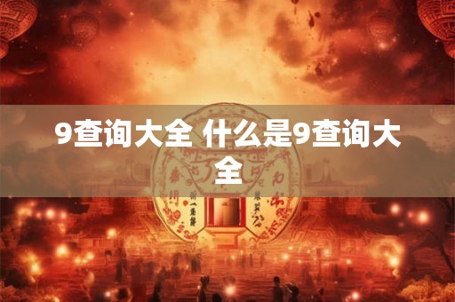 9查询大全 什么是9查询大全