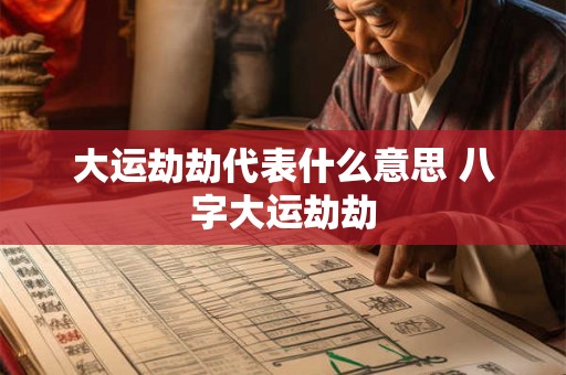 大运劫劫代表什么意思 八字大运劫劫 大运劫劫代表什么意思 八字大运劫劫