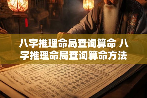 八字推理命局查询算命 八字推理命局查询算命方法 八字推理命局查询算命 八字推理命局查询算命方法