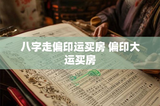 八字走偏印运买房 偏印大运买房