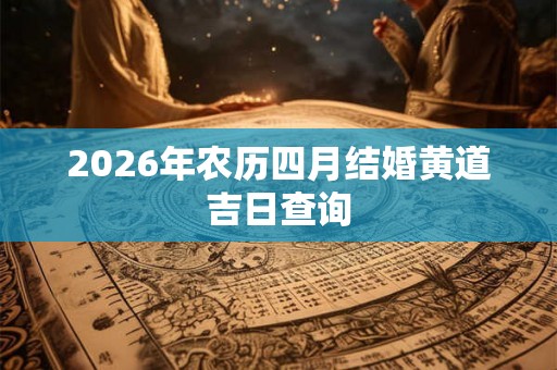 2026年农历四月结婚黄道吉日查询
