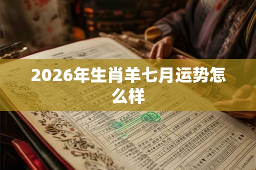 2026年生肖羊七月运势怎么样 2026年生肖羊七月运势怎么样