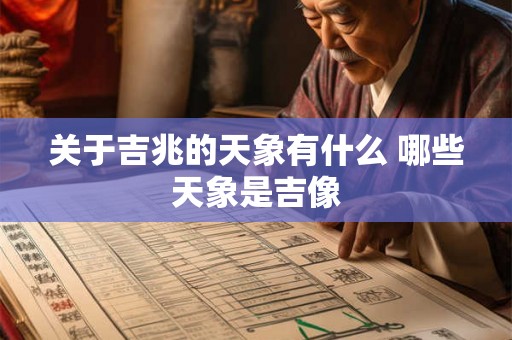 关于吉兆的天象有什么 哪些天象是吉像 关于吉兆的天象有什么 哪些天象是吉像