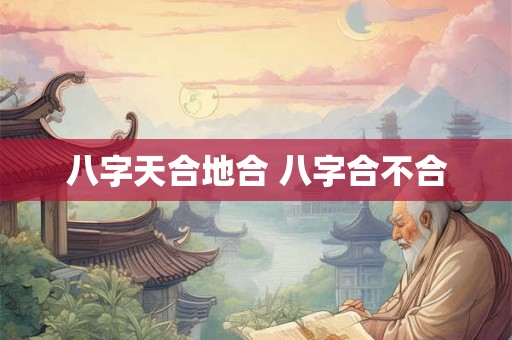 八字天合地合 八字合不合 八字天合地合 八字合不合