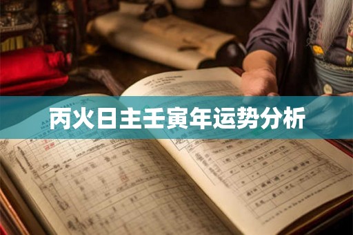 丙火日主壬寅年运势分析 丙火日主壬寅年运势分析
