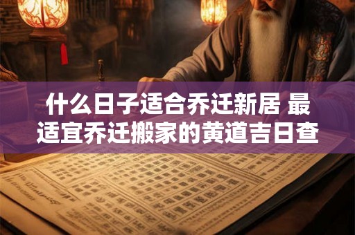 什么日子适合乔迁新居 最适宜乔迁搬家的黄道吉日查询2025