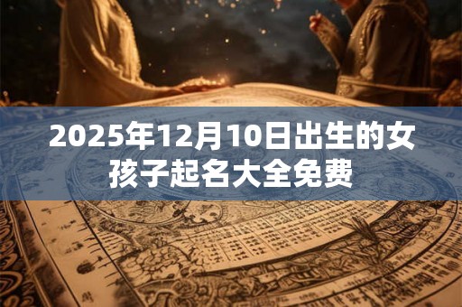 2025年12月10日出生的女孩子起名大全免费 2025年12月10日出生的女孩子起名大全免费