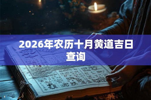 2026年农历十月黄道吉日查询 2026年农历十月黄道吉日查询