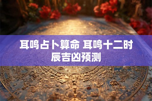 耳鸣占卜算命 耳鸣十二时辰吉凶预测 耳鸣占卜算命 耳鸣十二时辰吉凶预测