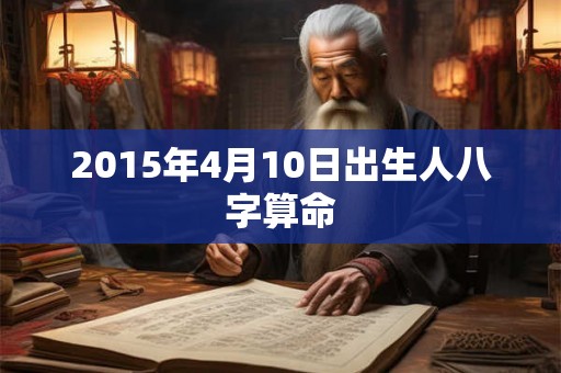 2015年4月10日出生人八字算命 2015年4月10日出生人八字算命