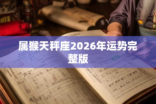 属猴天秤座2026年运势完整版
