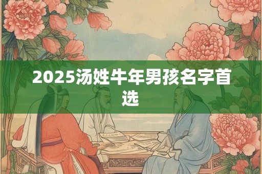 2025汤姓牛年男孩名字首选 2025汤姓牛年男孩名字首选