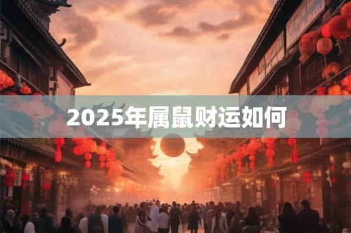 2025年属鼠财运如何 2025年属鼠财运如何