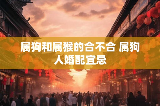 属狗和属猴的合不合 属狗人婚配宜忌 属狗和属猴的合不合 属狗人婚配宜忌
