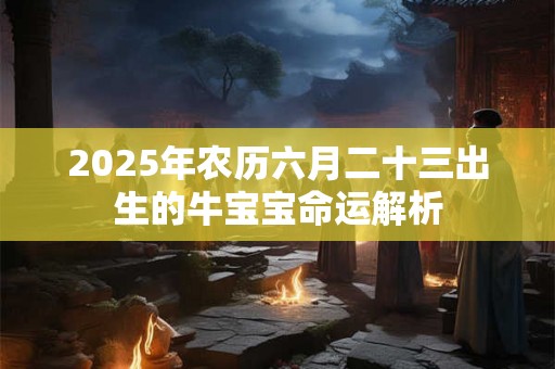 2025年农历六月二十三出生的牛宝宝命运解析