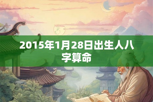 2015年1月28日出生人八字算命 2015年1月28日出生人八字算命