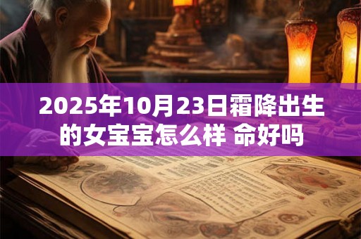 2025年10月23日霜降出生的女宝宝怎么样 命好吗 2025年10月23日霜降出生的女宝宝怎么样 命好吗