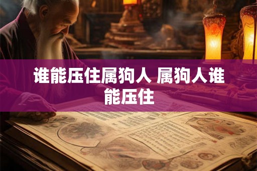 谁能压住属狗人 属狗人谁能压住 谁能压住属狗人 属狗人谁能压住