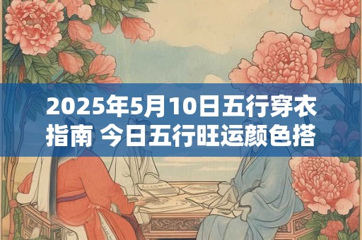 2025年5月10日五行穿衣指南 今日五行旺运颜色搭配 2025年5月10日五行穿衣指南 今日五行旺运颜色搭配