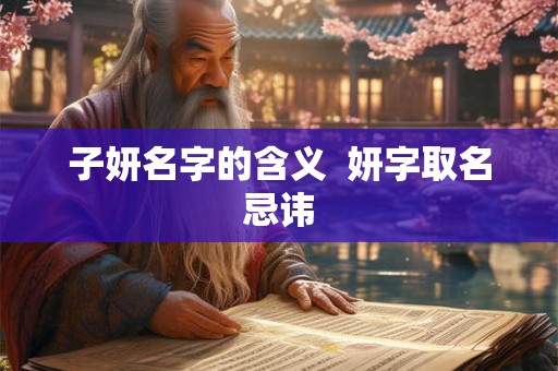 子妍名字的含义  妍字取名忌讳