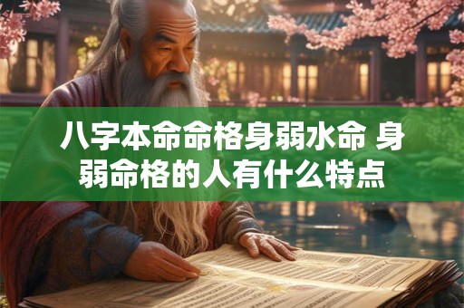 八字本命命格身弱水命 身弱命格的人有什么特点