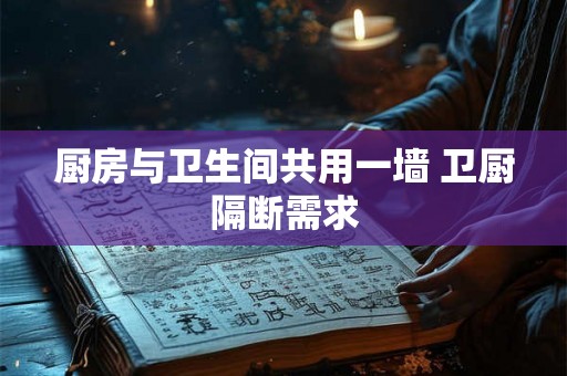 厨房与卫生间共用一墙 卫厨隔断需求 厨房与卫生间共用一墙 卫厨隔断需求