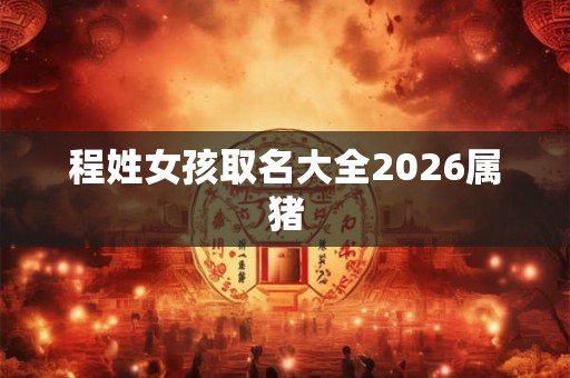 程姓女孩取名大全2026属猪 程姓女孩取名大全2026属猪