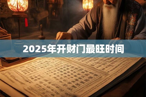2025年开财门最旺时间 2025年开财门最旺时间