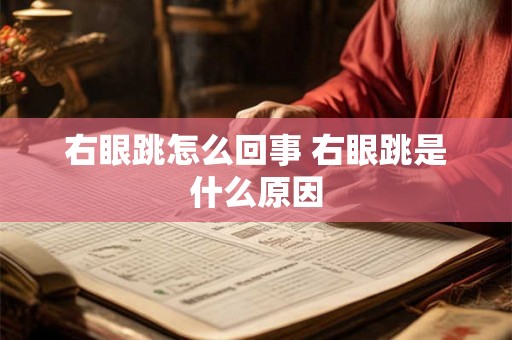 右眼跳怎么回事 右眼跳是什么原因 右眼跳怎么回事 右眼跳是什么原因