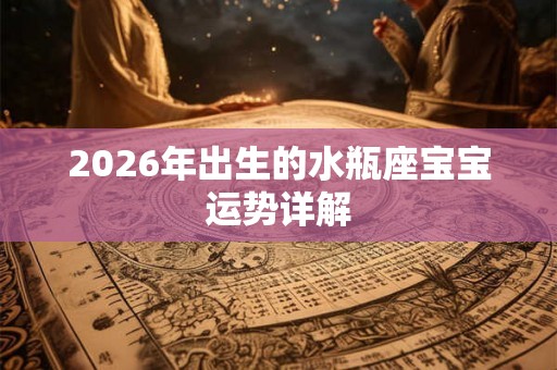2026年出生的水瓶座宝宝运势详解