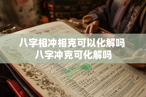 八字相冲相克可以化解吗 八字冲克可化解吗 八字相冲相克可以化解吗 八字冲克可化解吗
