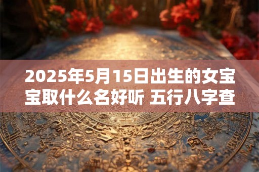 2025年5月15日出生的女宝宝取什么名好听 五行八字查询