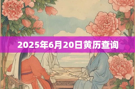 2025年6月20日黄历查询 2025年6月20日黄历查询