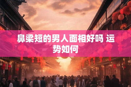 鼻梁短的男人面相好吗 运势如何