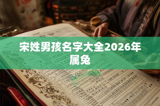宋姓男孩名字大全2026年属兔 宋姓男孩名字大全2026年属兔
