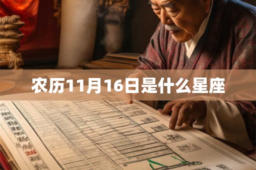 农历11月16日是什么星座 农历11月16日是什么星座