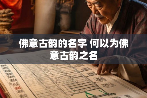 佛意古韵的名字 何以为佛意古韵之名 佛意古韵的名字 何以为佛意古韵之名