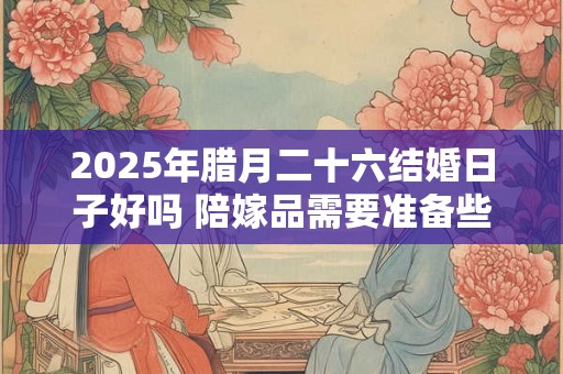 2025年腊月二十六结婚日子好吗 陪嫁品需要准备些什么 2025年腊月二十六结婚日子好吗 陪嫁品需要准备些什么