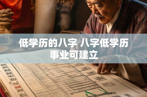低学历的八字 八字低学历事业可建立