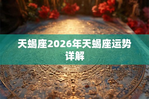 天蝎座2026年天蝎座运势详解 天蝎座2026年天蝎座运势详解
