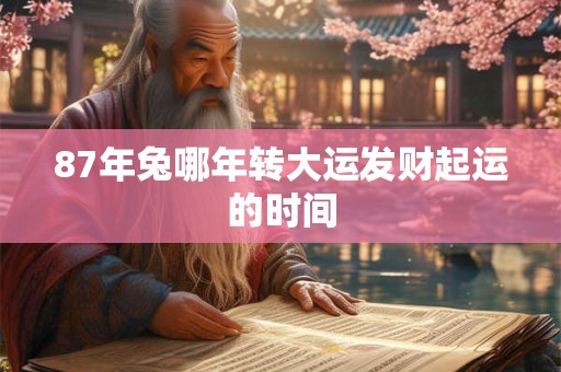 87年兔哪年转大运发财起运的时间