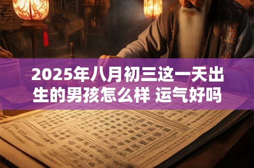 2025年八月初三这一天出生的男孩怎么样 运气好吗 2025年八月初三这一天出生的男孩怎么样 运气好吗