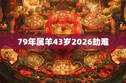 79年属羊43岁2026劫难 79年属羊43岁2026劫难