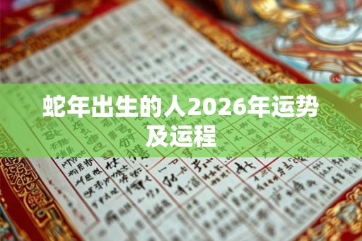 蛇年出生的人2026年运势及运程 蛇年出生的人2026年运势及运程