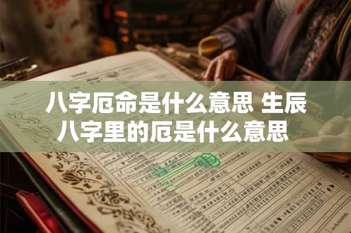 八字厄命是什么意思 生辰八字里的厄是什么意思 八字厄命是什么意思 生辰八字里的厄是什么意思
