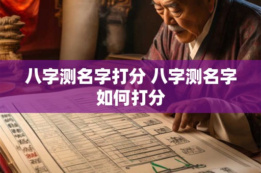 八字测名字打分 八字测名字如何打分