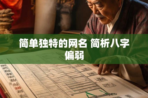 简单独特的网名 简析八字偏弱 简单独特的网名 简析八字偏弱
